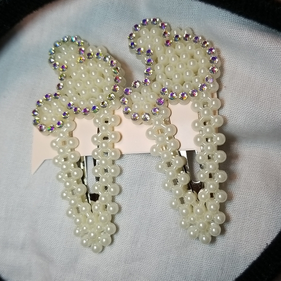 LOT OF 7 SUPER BLING SEQUIN PEARL RHINESTONE FASCINATOR AND HAIR CLIPS - Picture 3 of 11